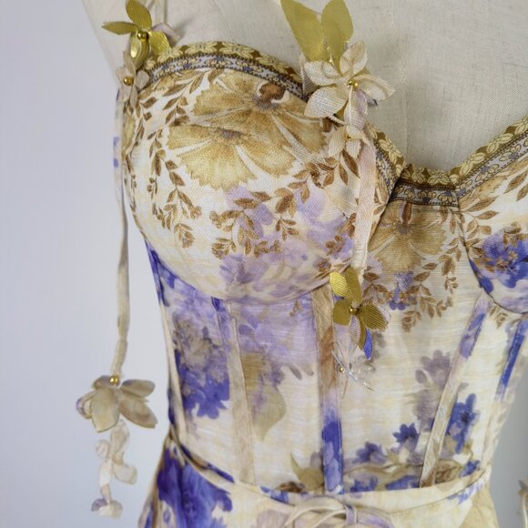 ZIMMERMANN Dawning Picnic Midi Dress In Floral Print - Picture 8 of 13